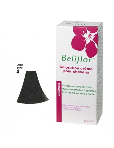 Beliflor Coloration Crème aux Extraits de Végétaux 04 - CHATAIN